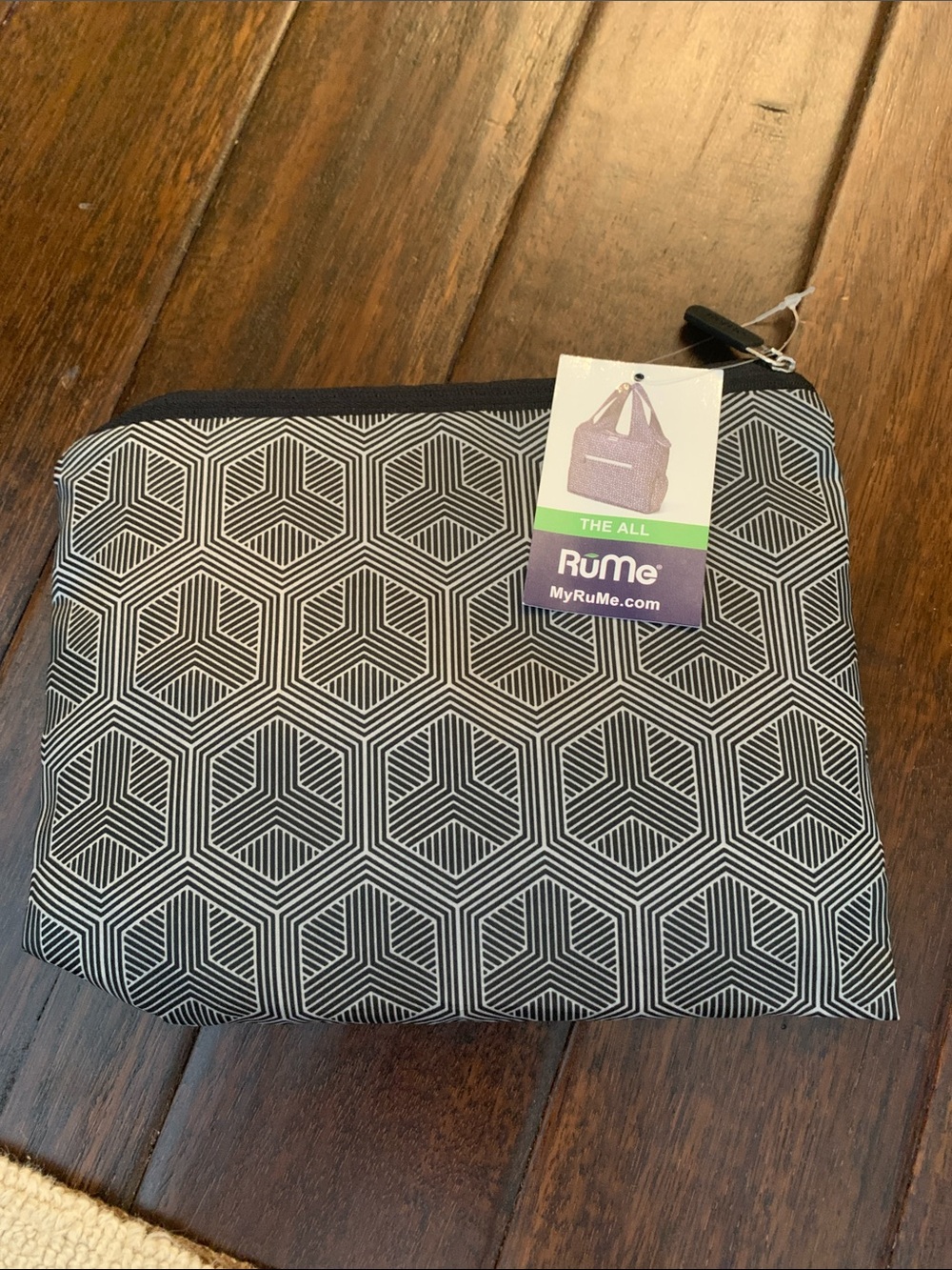 RUME Black & White Hexagon Print The All tote bag in zip pouch